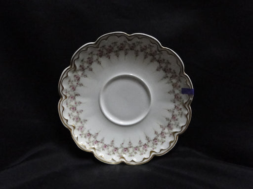 Haviland (Limoges) Schleiger 349, Pink Roses: 5 5/8" Saucer Only, No Cup, As Is