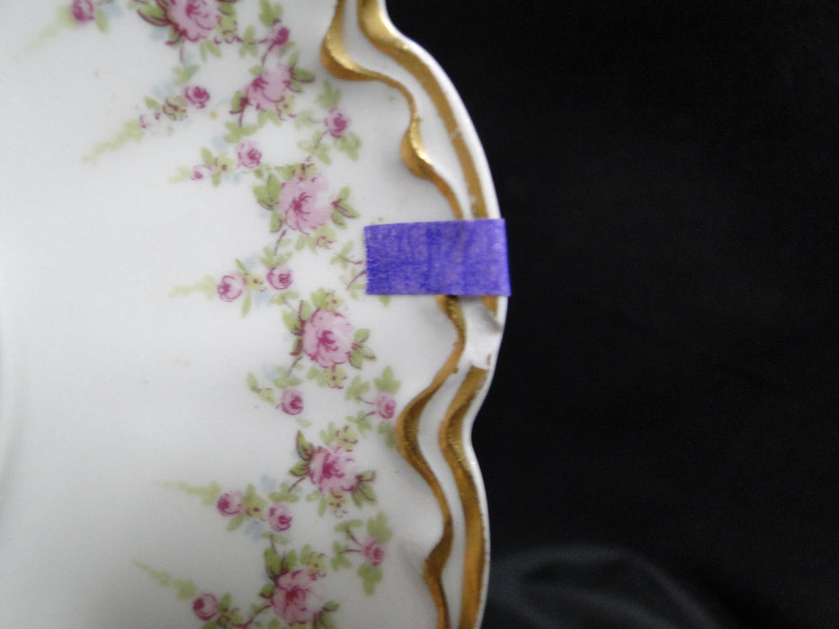 Haviland (Limoges) Schleiger 349, Pink Roses: 5 5/8" Saucer Only, No Cup, As Is