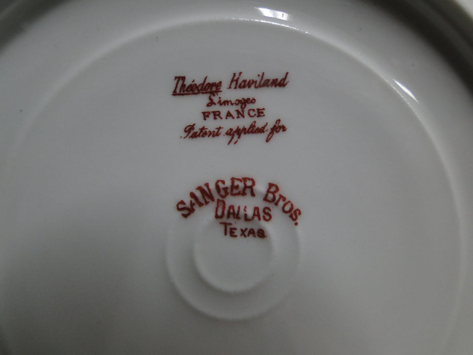 Haviland (Limoges) Schleiger 349, Pink Roses: 5 5/8" Saucer Only, No Cup, As Is