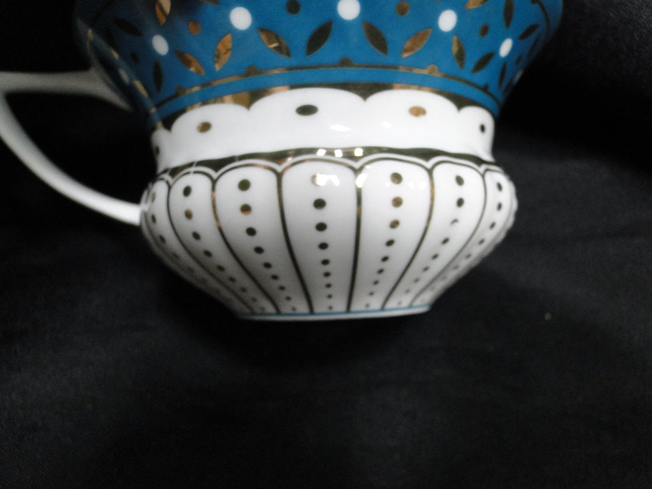 Grace's Teaware Colored Band: Teal Cup & Saucer Set (s), 2 1/4" Tall