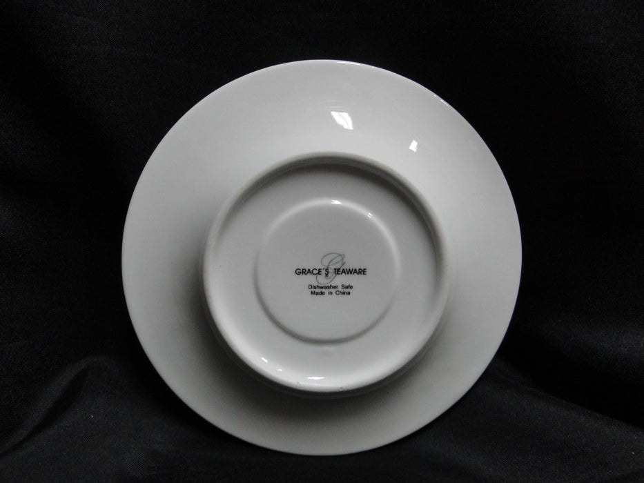 Grace's Teaware Colored Band: Teal Cup & Saucer Set (s), 2 1/4" Tall
