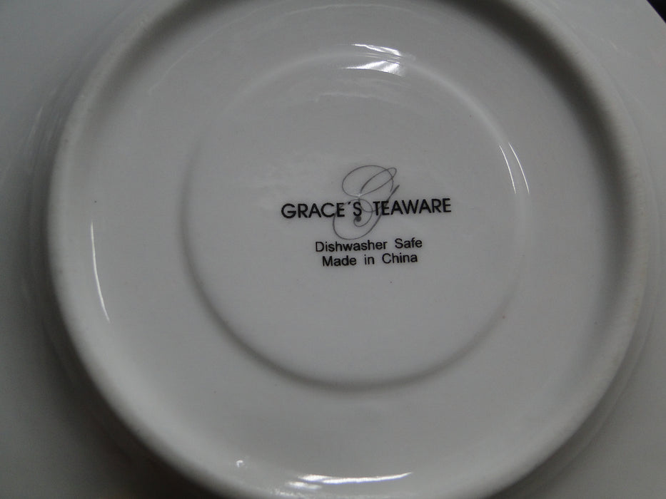 Grace's Teaware Colored Band: Teal Cup & Saucer Set (s), 2 1/4" Tall