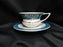 Grace's Teaware Colored Band: Teal Cup & Saucer Set (s), 2 1/4" Tall