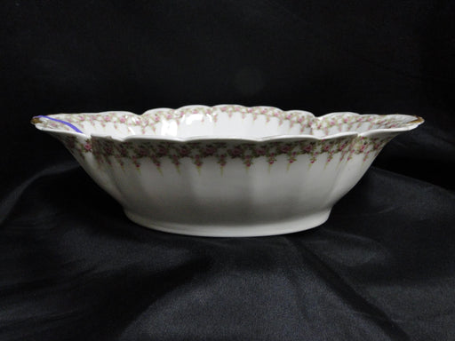 Haviland (Limoges) Schleiger 349, Pink Roses: Serving Bowl, 10 3/8", As Is