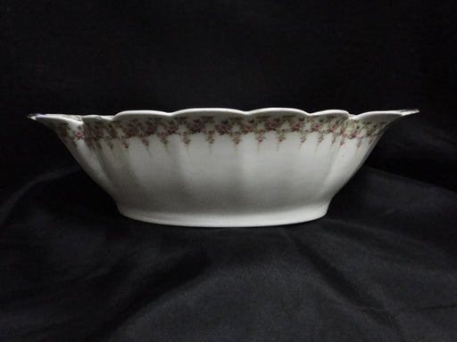 Haviland (Limoges) Schleiger 349, Pink Roses: Serving Bowl, 10 3/8", As Is