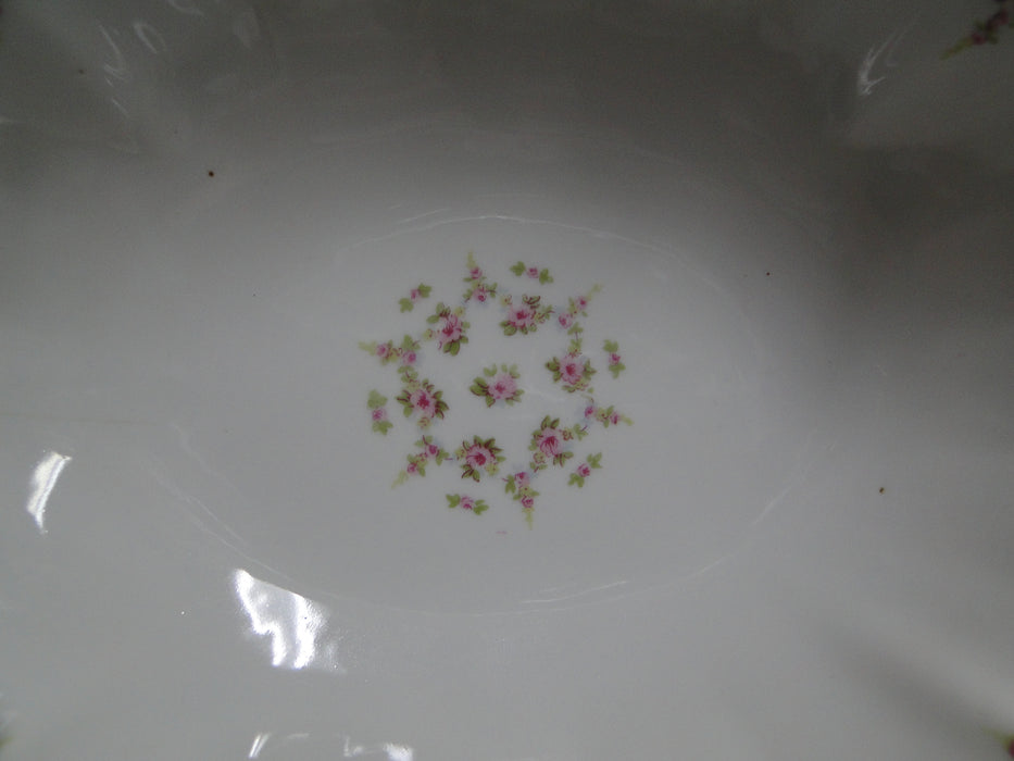 Haviland (Limoges) Schleiger 349, Pink Roses: Serving Bowl, 10 3/8", As Is