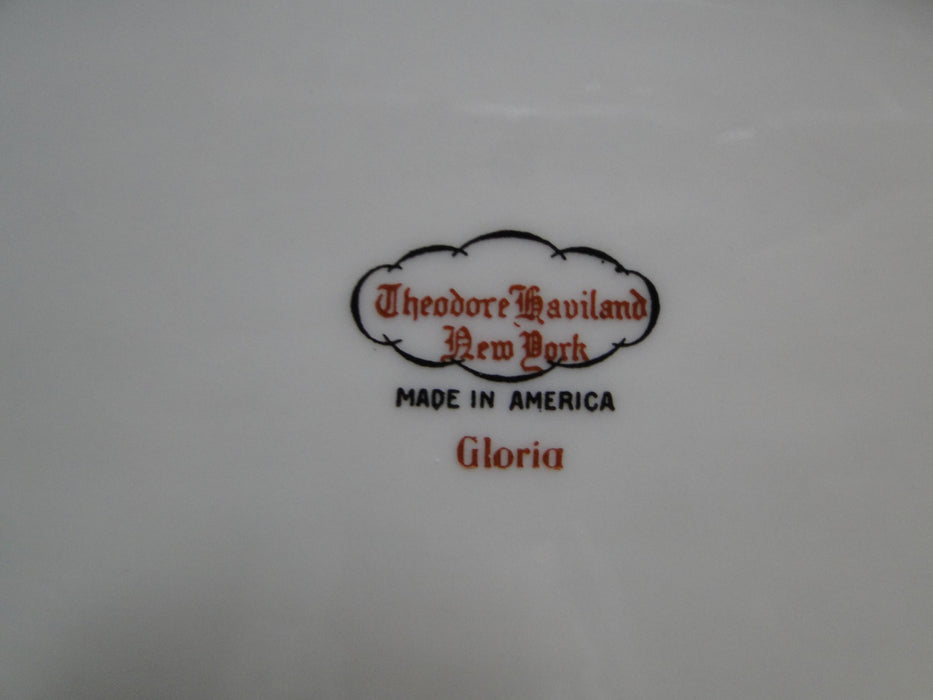 Haviland (New York) Gloria, Cream Rim, Floral: Oval Serving Bowl, As Is