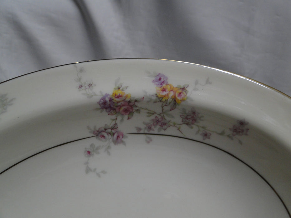 Haviland (New York) Gloria, Cream Rim, Floral: Oval Serving Bowl, As Is