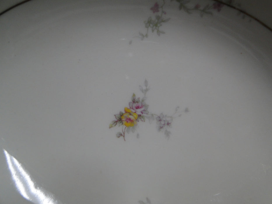 Haviland (New York) Gloria, Cream Rim, Floral: Oval Serving Bowl, As Is