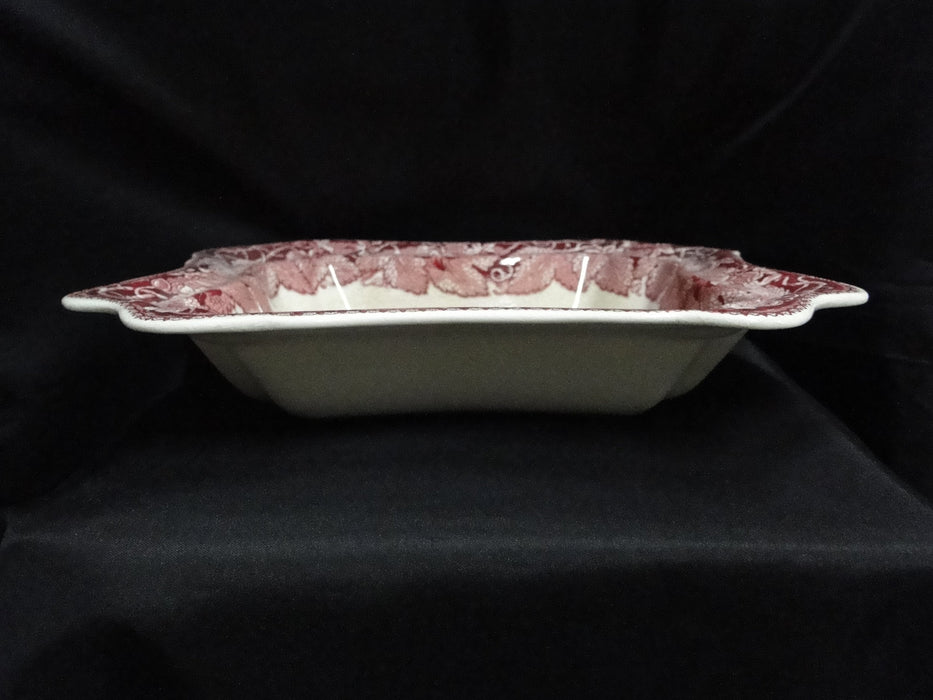 Mason's Vista Pink, Transferware: Rectangular Double Serving Bowls 11 1/4", Craz