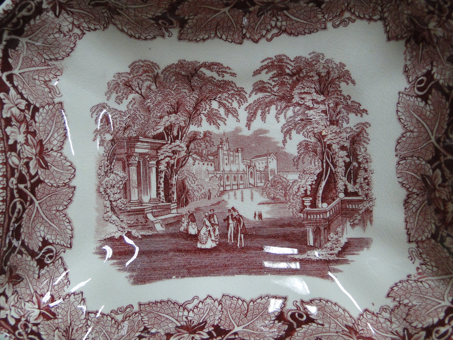 Mason's Vista Pink, Transferware: Rectangular Double Serving Bowls 11 1/4", Craz