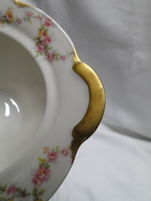 Haviland (New York) Varenne, Pink Flower Swags:  Sugar Bowl & Lid, 3 5/8", As Is