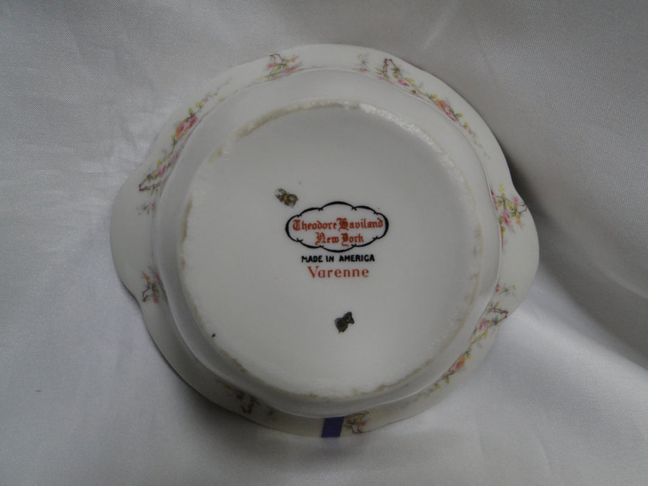 Haviland (New York) Varenne, Pink Flower Swags:  Sugar Bowl & Lid, 3 5/8", As Is