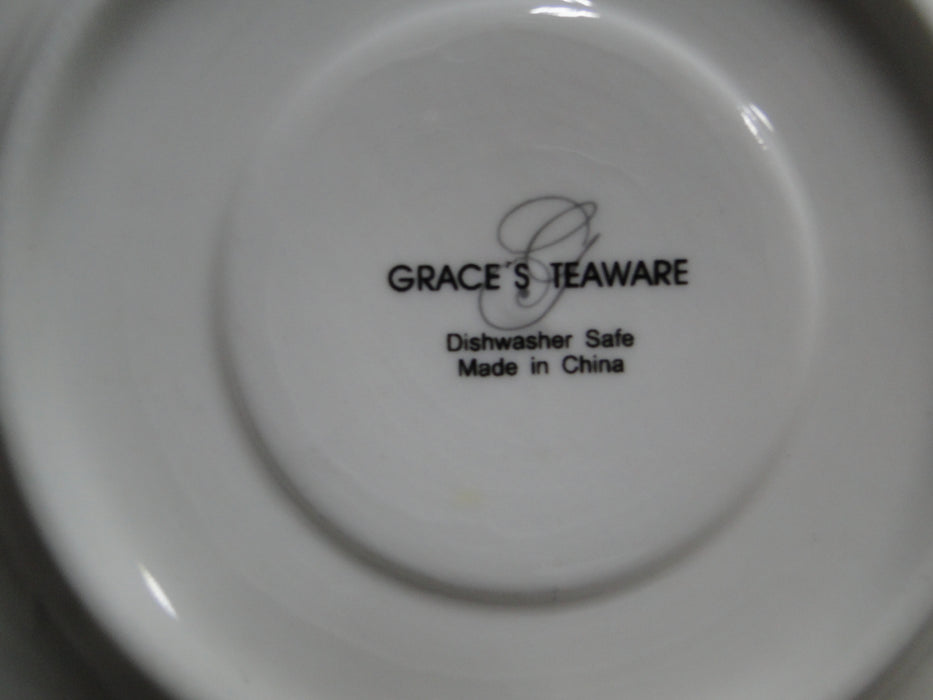 Grace's Teaware Colored Band: Purple Cup & Saucer Set (s), 2 1/4" Tall