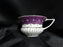 Grace's Teaware Colored Band: Purple Cup & Saucer Set (s), 2 1/4" Tall