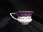 Grace's Teaware Colored Band: Purple Cup & Saucer Set (s), 2 1/4" Tall