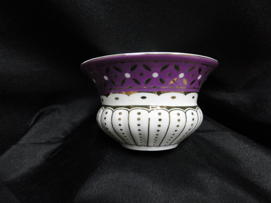 Grace's Teaware Colored Band: Purple Cup & Saucer Set (s), 2 1/4" Tall