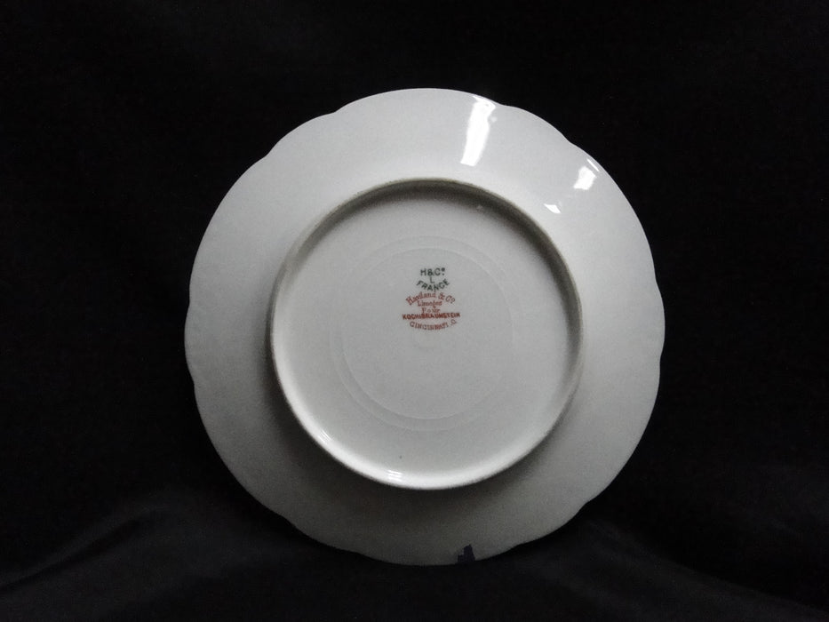 Haviland (Limoges) Schleiger 472L, Blue Carnations: Salad Plate, 7 3/8", As Is