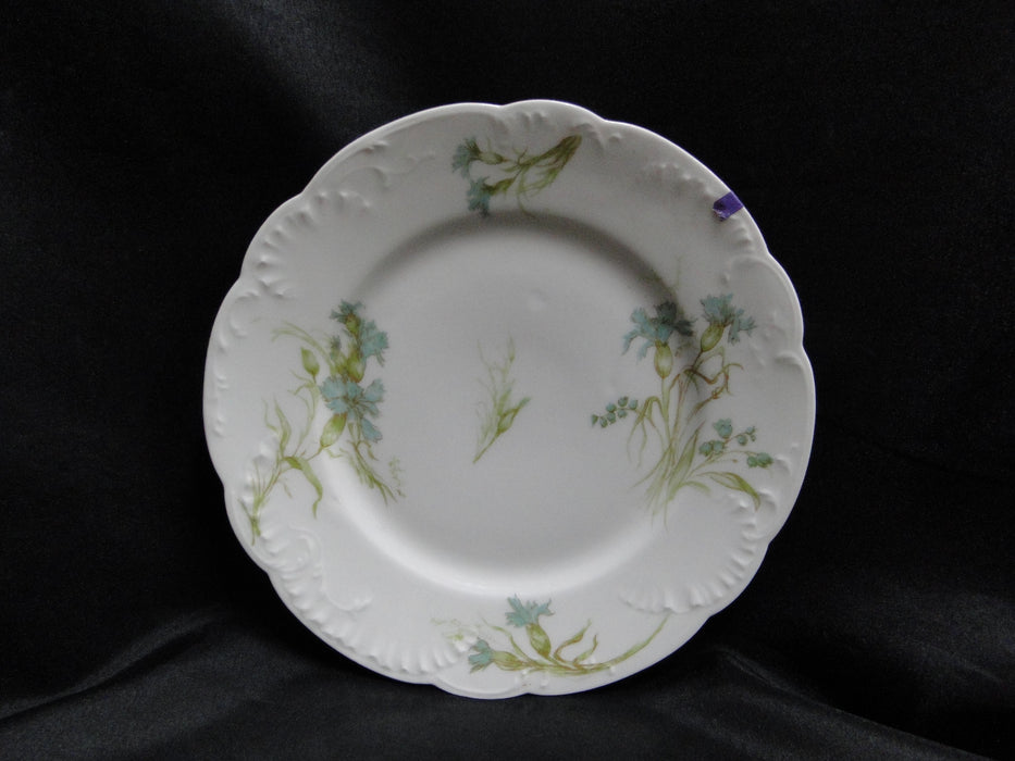 Haviland (Limoges) Schleiger 472L, Blue Carnations: Salad Plate, 7 3/8", As Is