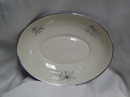 Franciscan Silver Pine, Atomic, Pine Cones, MCM: Oval Serving Bowl (s), 8 7/8"