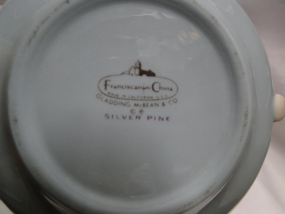 Franciscan Silver Pine, Atomic, Pine Cones, MCM: Creamer & Sugar Bowl Set