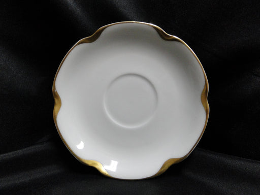 Haviland Silver Anniversary, Gold Scoops: 5 3/8" Saucer Only, No Cup, As Is