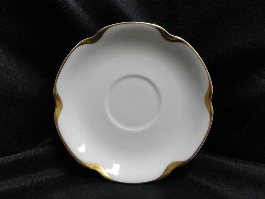 Haviland Silver Anniversary, Gold Scoops: 5 3/8" Saucer Only, No Cup, As Is