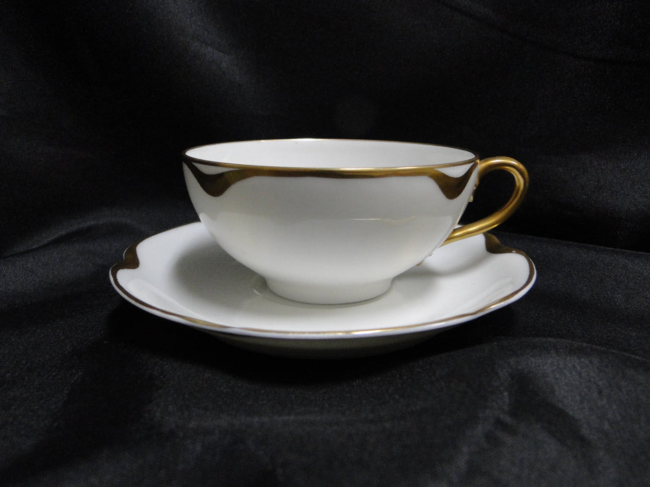 Haviland Silver Anniversary, Gold Scoops: Cup & Saucer Set (s), 1 7/8" Tall