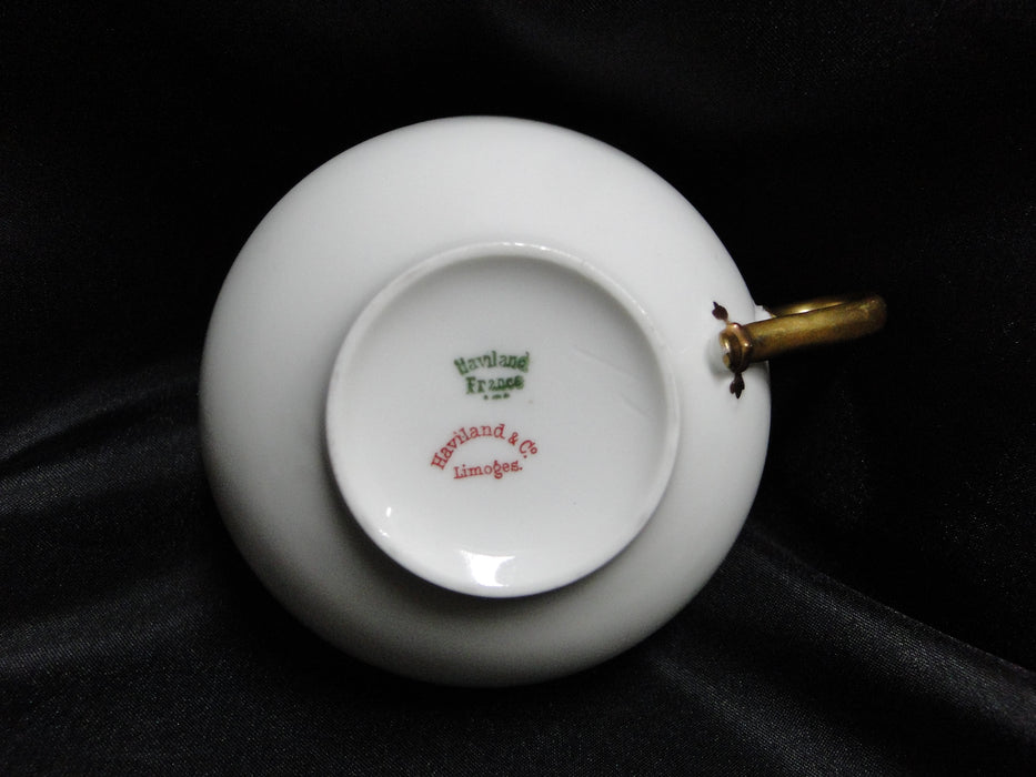 Haviland Silver Anniversary, Gold Scoops: Cup & Saucer Set (s), 1 7/8" Tall