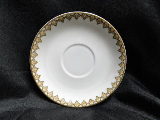 Haviland (Limoges) The Monaco, Red & Green Scrolls: 5 3/8" Saucer (s)