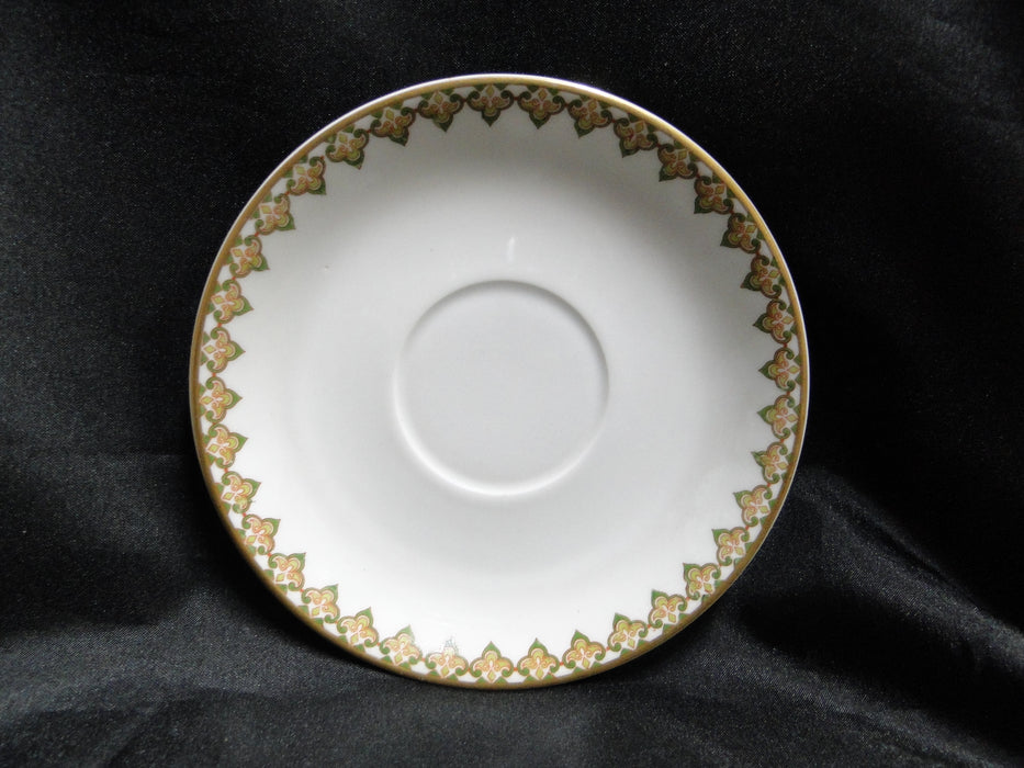 Haviland (Limoges) The Monaco, Red & Green Scrolls: 5 3/8" Saucer (s)