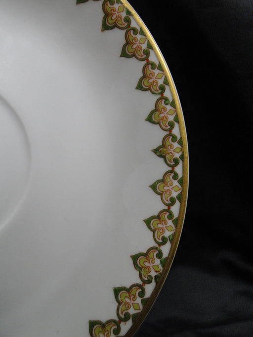 Haviland (Limoges) The Monaco, Red & Green Scrolls: 5 3/8" Saucer (s)