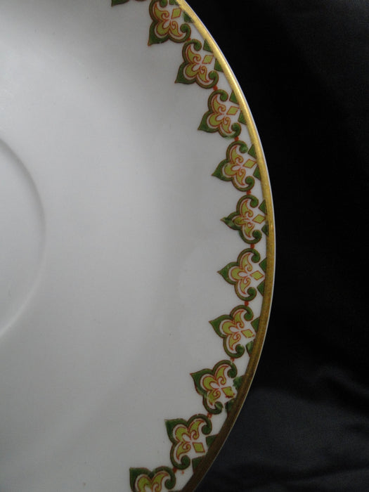 Haviland (Limoges) The Monaco, Red & Green Scrolls: 5 3/8" Saucer (s)