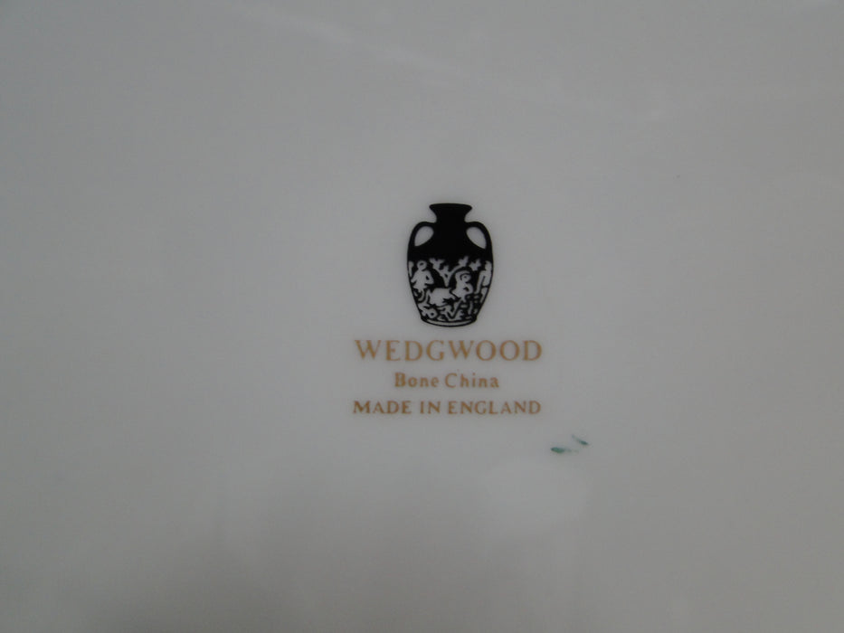 Wedgwood Columbia, White, Medallion, Green Trim: Square Salad Plate 8.25", As Is