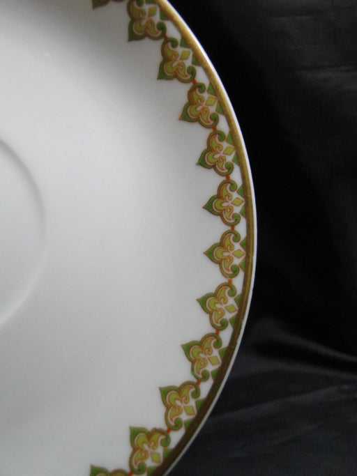 Haviland (Limoges) The Monaco, Red & Green Scrolls: 5 3/8" Saucer (s), As Is