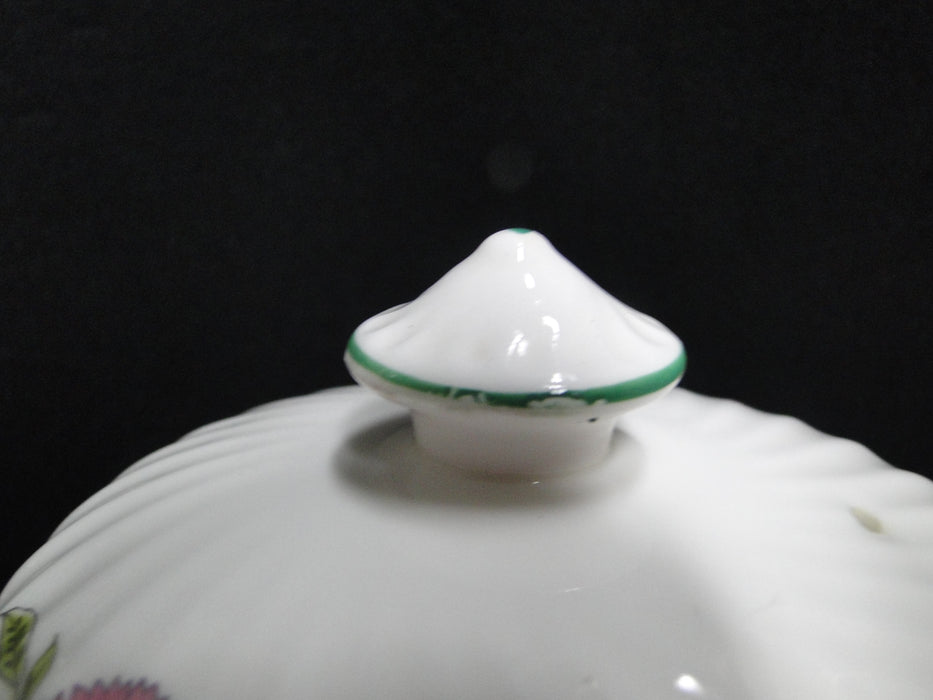 Minton Haddon Hall B1451, Floral Chintz, Green Trim: Teapot & Lid, 5 3/4"