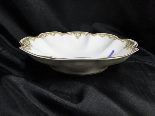 Haviland (Limoges) Schleiger 290, Green Chain: Scalloped Serving Bowl, As Is