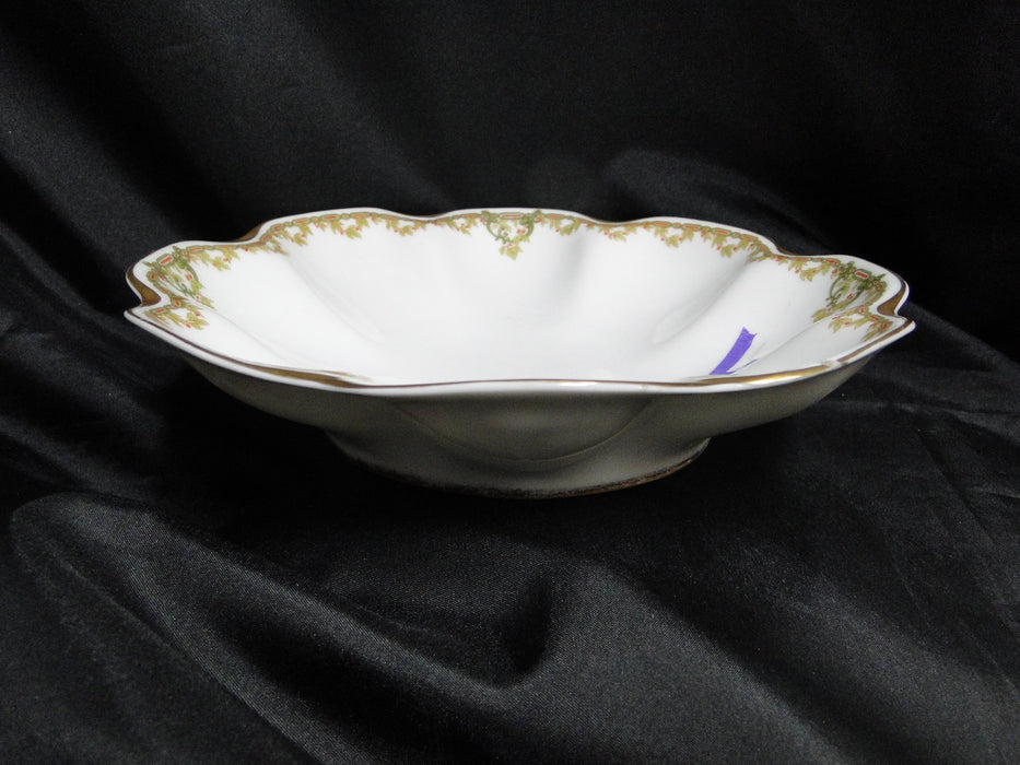 Haviland (Limoges) Schleiger 290, Green Chain: Scalloped Serving Bowl, As Is