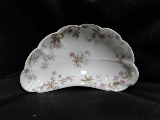 Haviland (Limoges) Schleiger 81A, Pink, Blue: Crescent Bone Plate (s), 6 1/8"