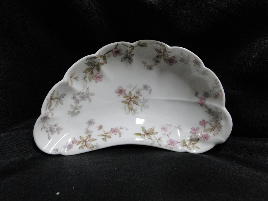 Haviland (Limoges) Schleiger 81A, Pink, Blue: Crescent Bone Plate (s), 6 1/8"
