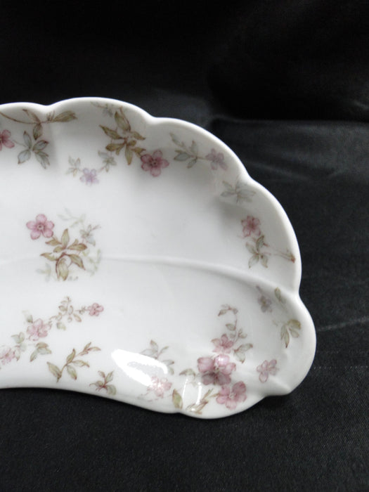 Haviland (Limoges) Schleiger 81A, Pink, Blue: Crescent Bone Plate (s), 6 1/8"