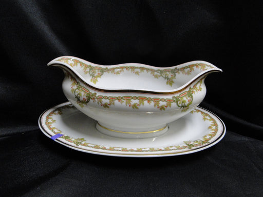Haviland (Limoges) Schleiger 290, Green Chain: Gravy w/ Att Underplate, As Is