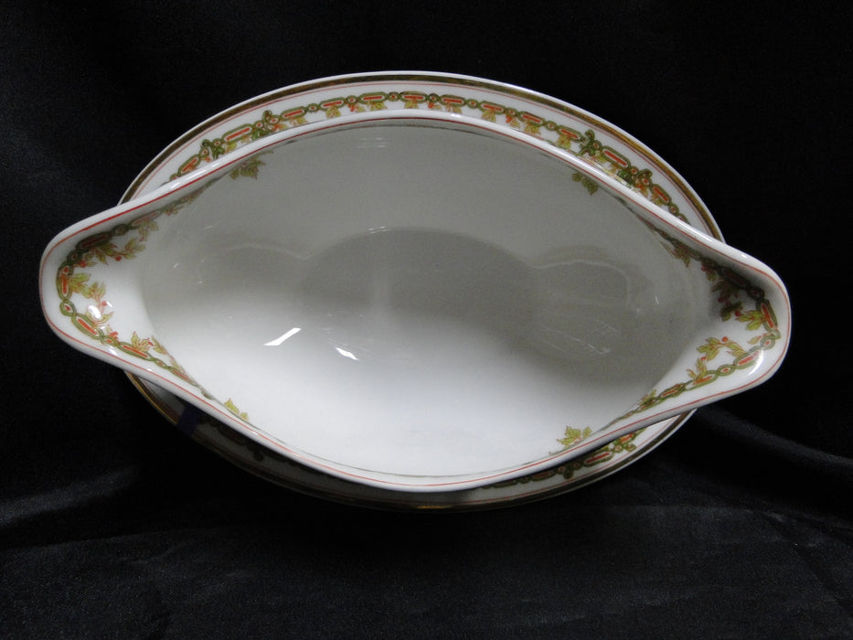 Haviland (Limoges) Schleiger 290, Green Chain: Gravy w/ Att Underplate, As Is
