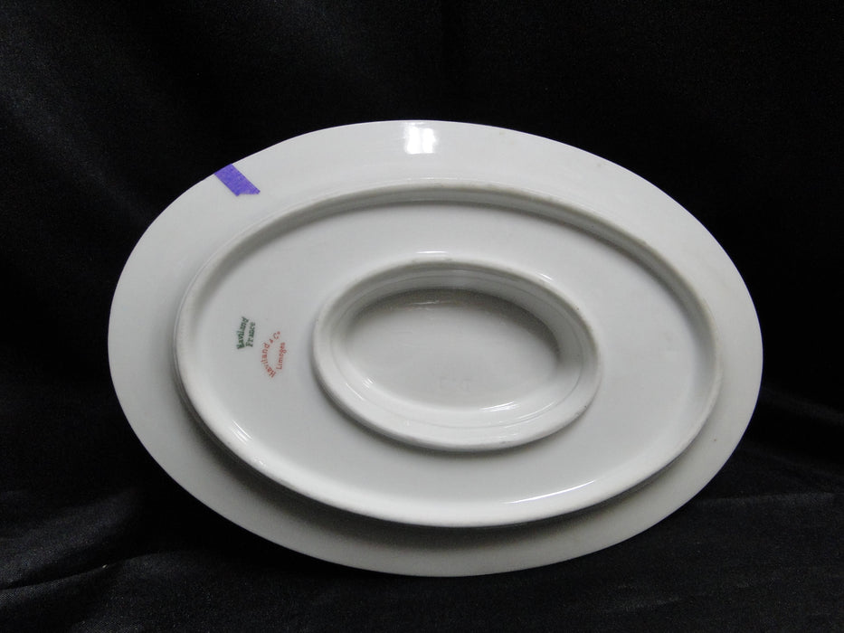 Haviland (Limoges) Schleiger 290, Green Chain: Gravy w/ Att Underplate, As Is