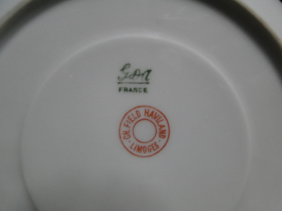 Haviland, Chas Field The Castiglione, Green Laurel: Bouillon & Saucer Set