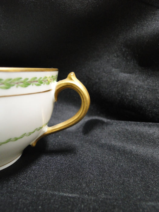 Haviland, Chas Field The Castiglione, Green Laurel: Bouillon & Saucer Set