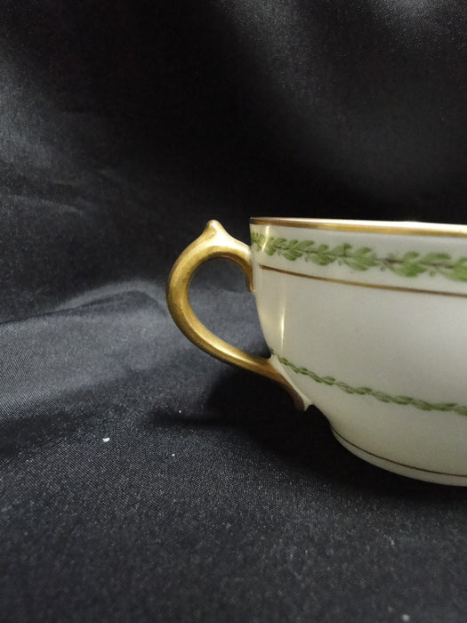 Haviland, Chas Field The Castiglione, Green Laurel: Bouillon & Saucer Set
