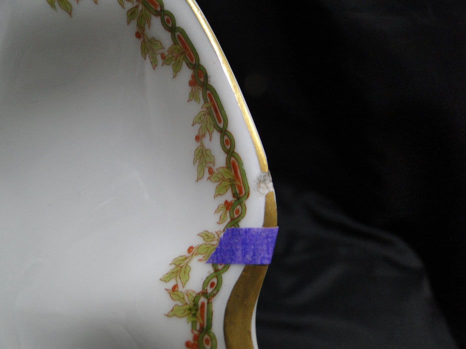 Haviland (Limoges) Schleiger 290, Green Chain: Scalloped Serving Bowl, As Is