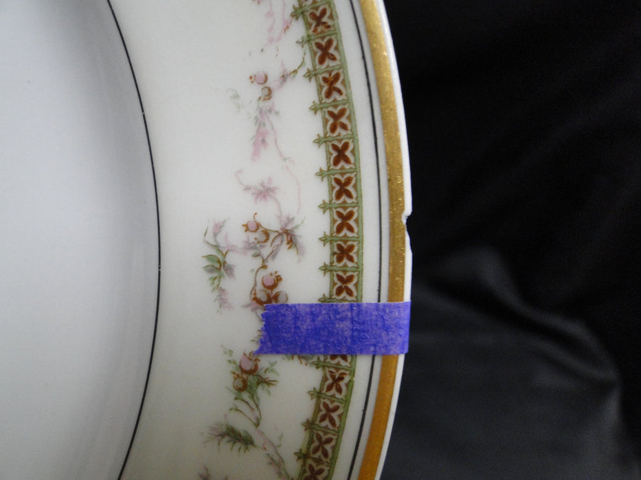 Haviland (Limoges) Yale, Gold & Black Trim: Luncheon Plate, 8 3/4", As Is