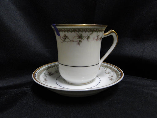 Haviland (Limoges) Yale, Gold & Black Trim: Chocolate Cup & Saucer Set, As Is